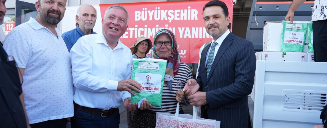 Büyükşehirden Üreticilere Bordo Bulamacı Desteği 